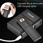 Premium Cigarette Case with USB Rechargeable Lighter - Image 3