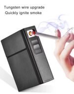 Premium Cigarette Case with USB Rechargeable Lighter