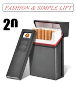Premium Cigarette Case with USB Rechargeable Lighter - Image 2