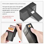 Premium Cigarette Case with USB Rechargeable Lighter - Image 9