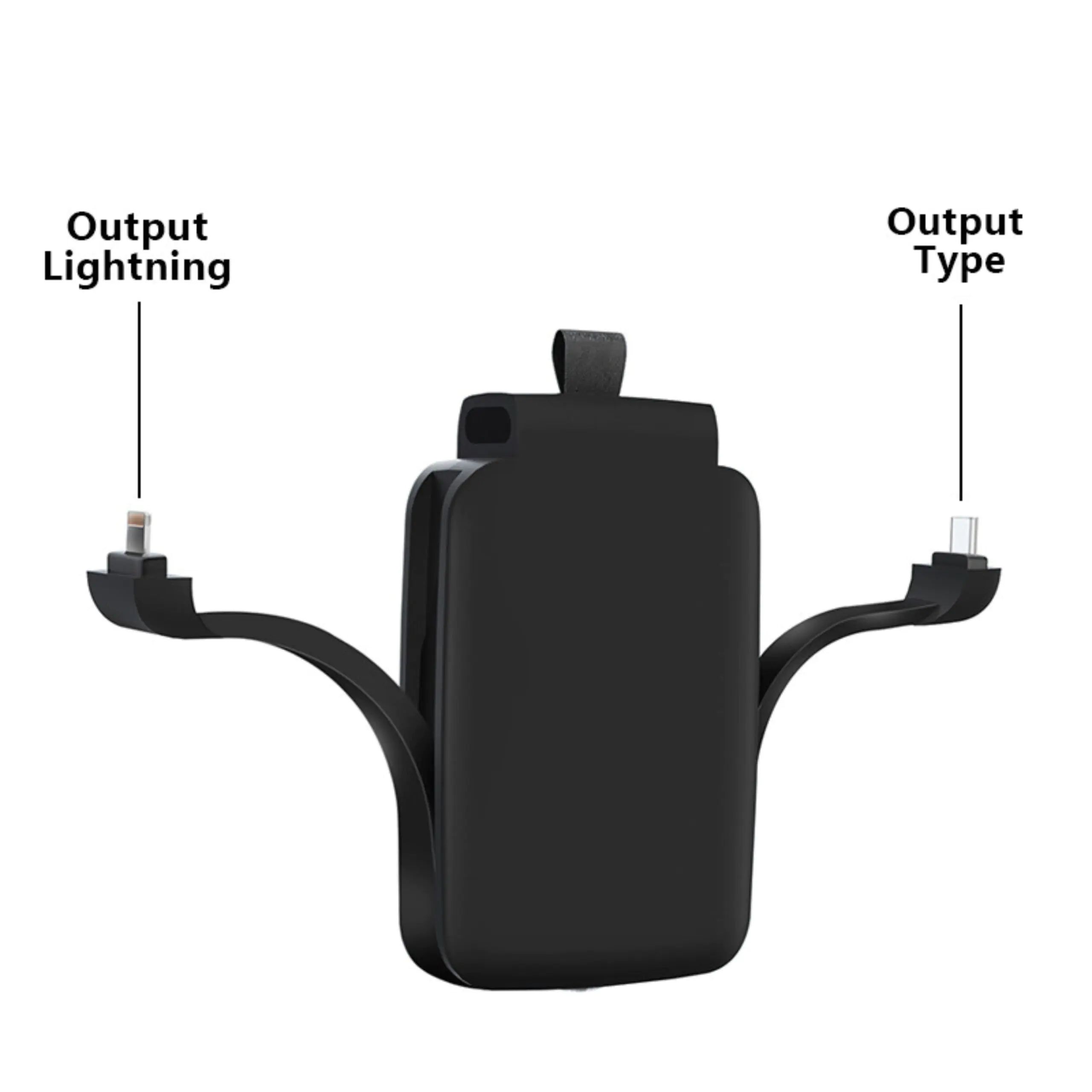 4000mAh Key Fob Universal Power Bank with Built-In Charging Cables - Image 2