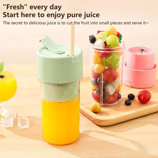 400 Ml Portable Blender Juicer Mug - Rechargeable - Image 5