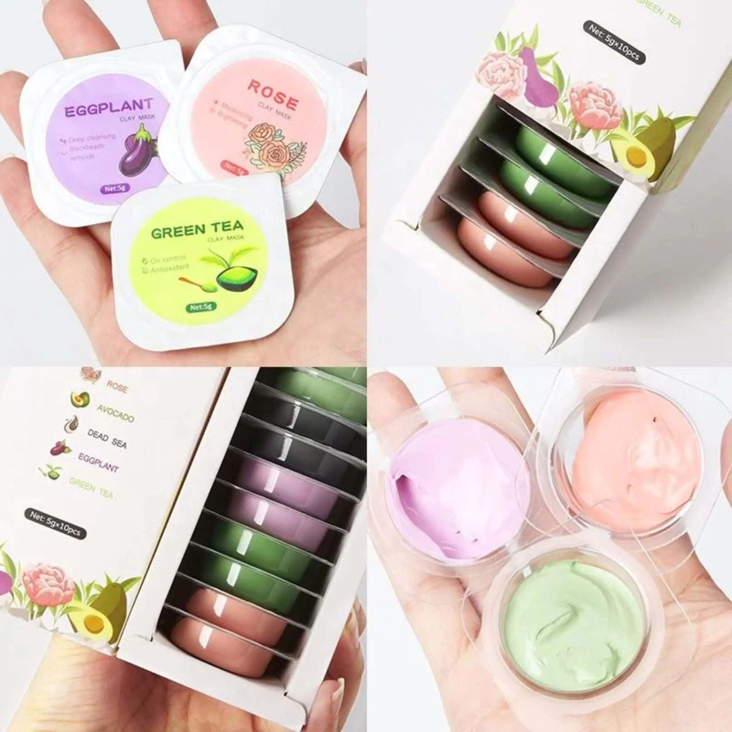 Clay Facial Mask 10 in One Pack - Image 5