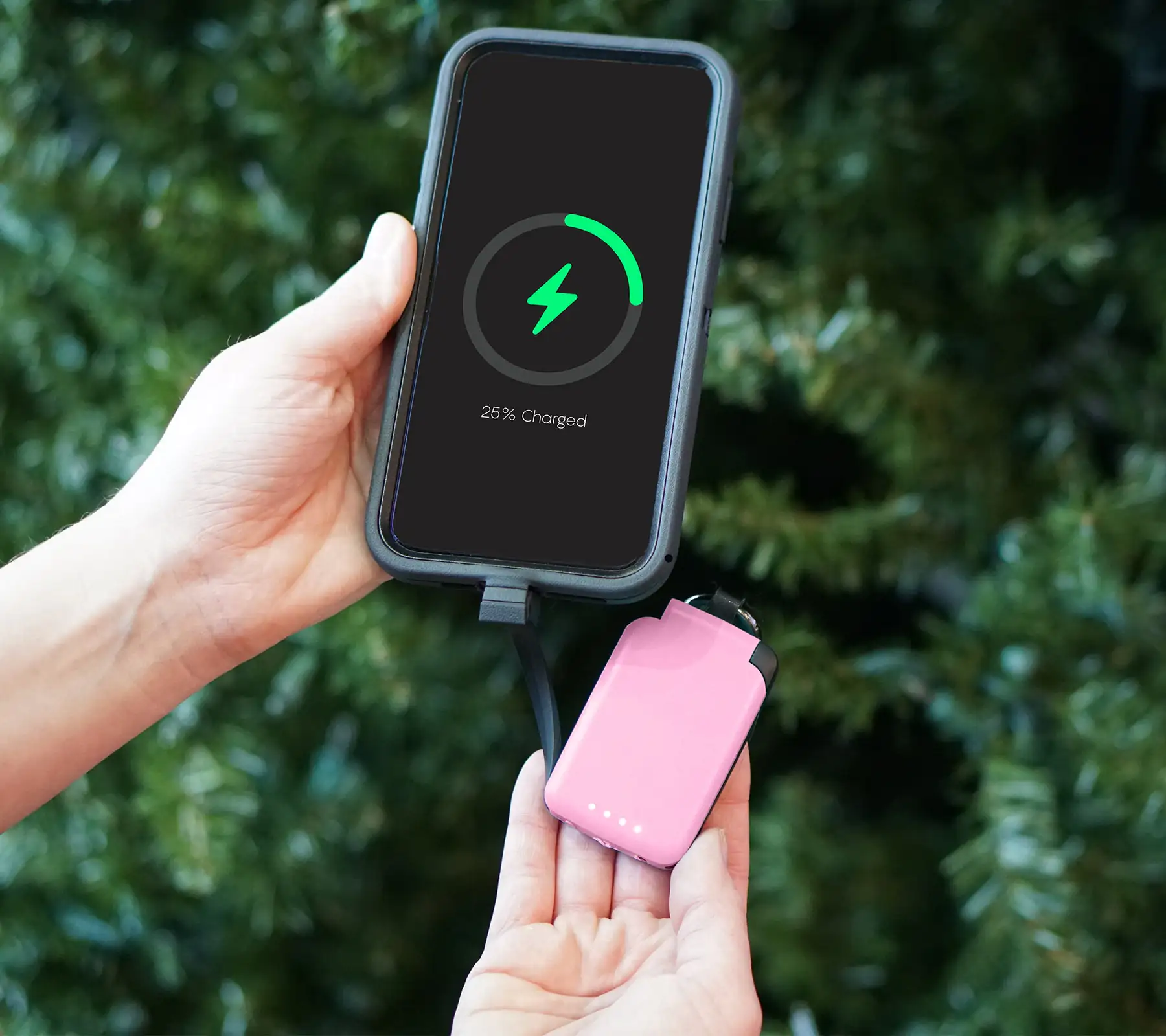 4000mAh Key Fob Universal Power Bank with Built-In Charging Cables - Image 3