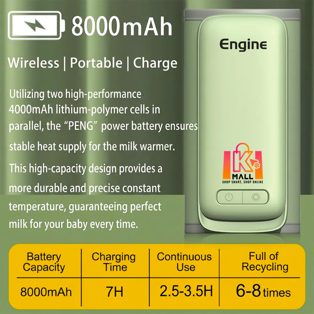 Baby Bottle Warmer, USB Rechargeable Wireless Bottle Warmer for Outdoor - Image 5