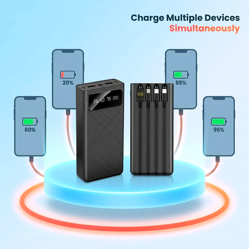 30,000mAh with 4 adapters (2xUSB) Smart Safe / Power Bank - Image 6