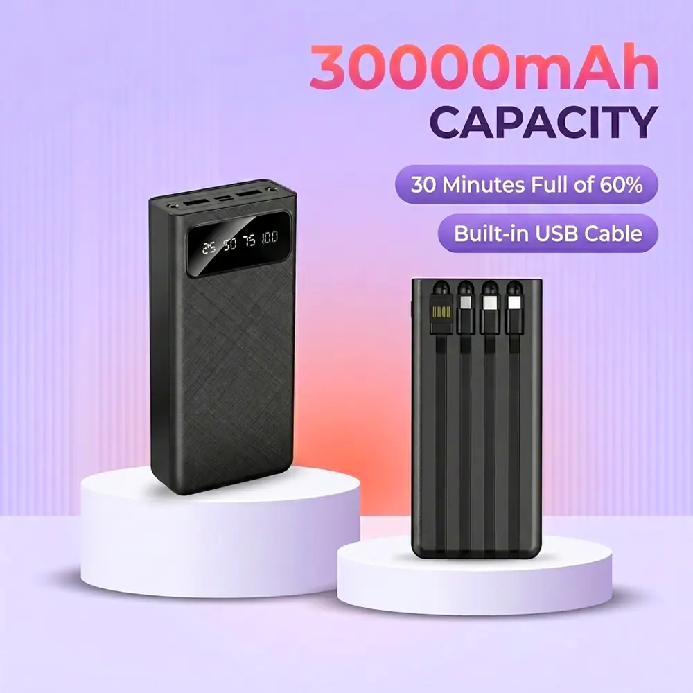 30,000mAh with 4 adapters (2xUSB) Smart Safe / Power Bank - Image 8