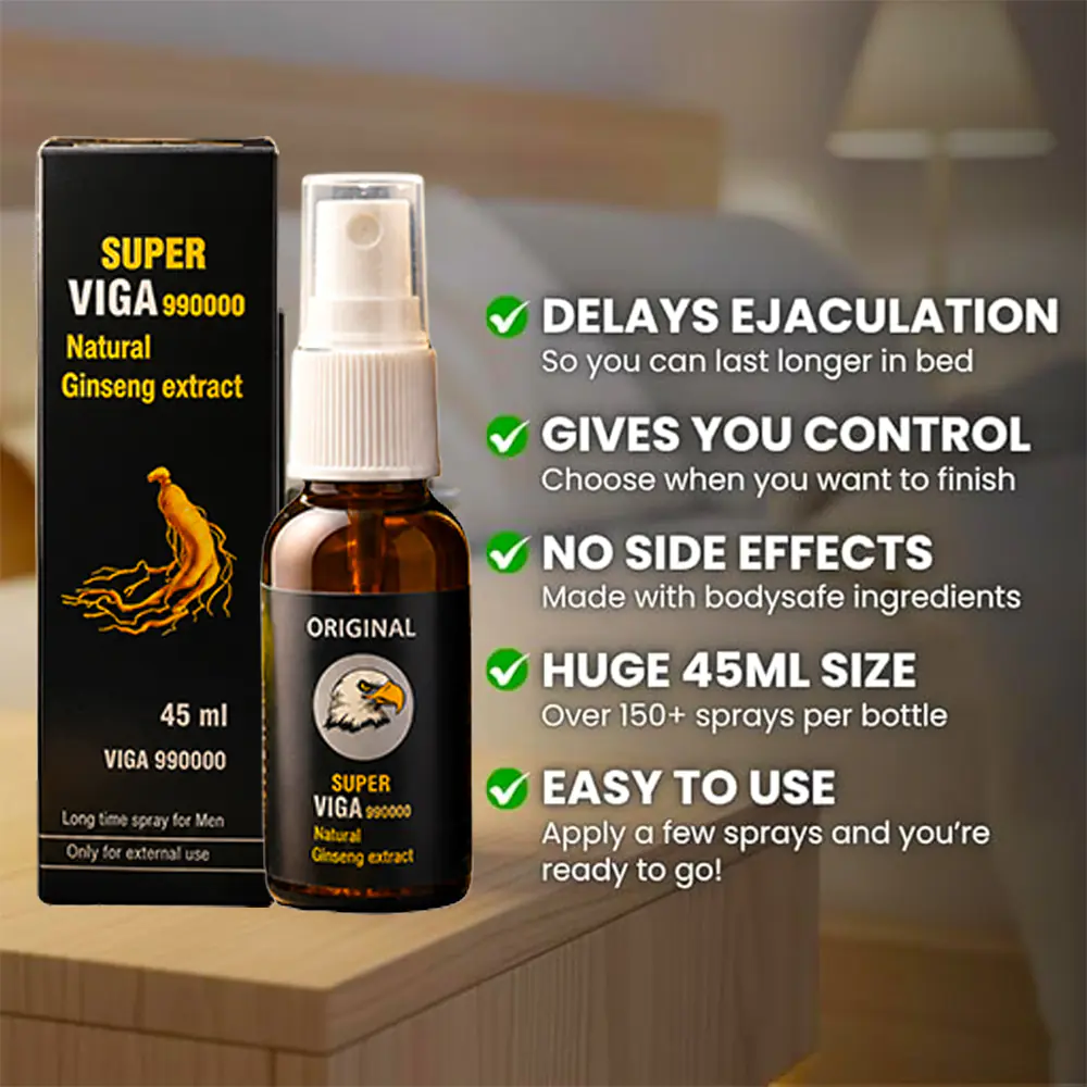 Super Viga 990000 Natural Ginseng Extract Long Time Spray For Men - Image 10